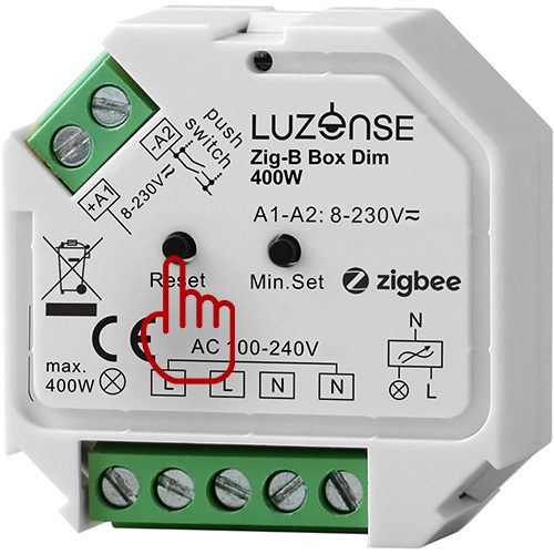 Sett en Zigbee aktuator i Touchlink modus