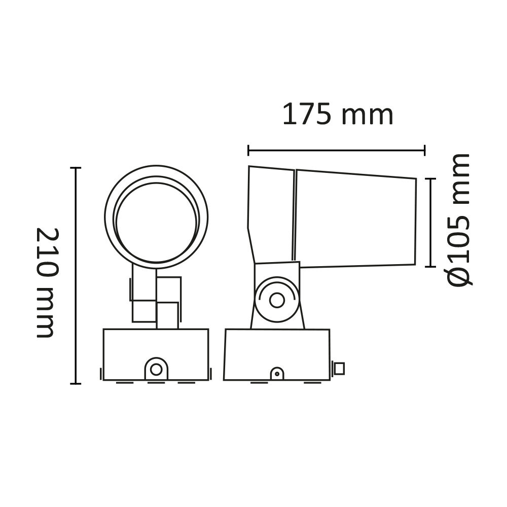 Allspot 10W 560 lm 3000K IP65 Sort #4