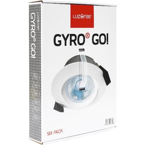 Gyro Go! 6x8W 720lm 3000K IP44 Hvit