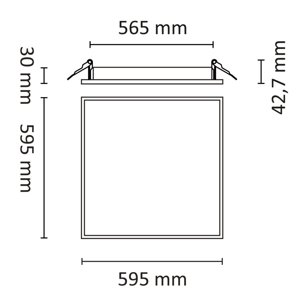 Square BL R600 IP65(20) 3000/4000K u/driver #4