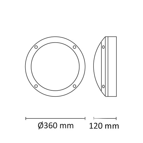 Retina Maxi Sensor 23W 2000lm 3000K IP65 Sølv #2