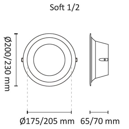 8616 medium led compact soft mal